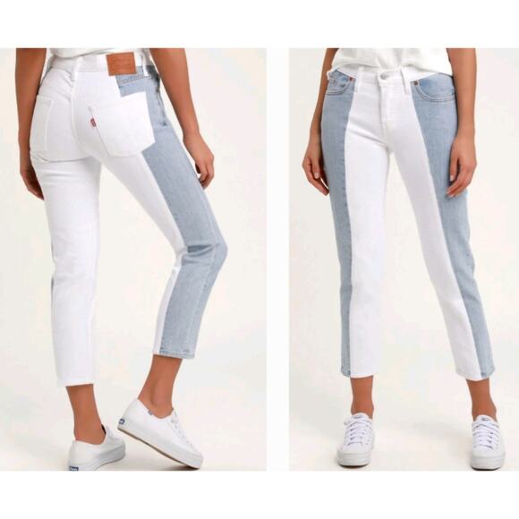 LEVI'S Premium 501T taper lt-wash free people cropped goop jeans $128 W32 x L26 - Picture 3 of 14